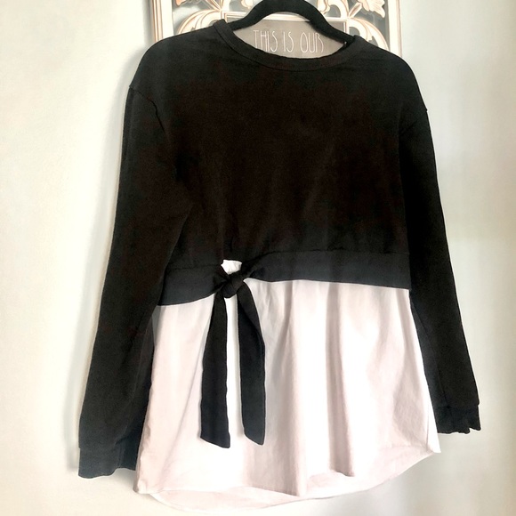 Drew Anthropologie Layered Blouse Black S - Picture 1 of 4